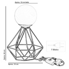 Abajur Diamante Dourado Bolinha Harmony Maravilhoso