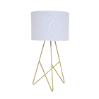 Abajur Dourado e Branco Aros Auremar