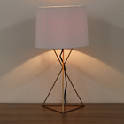 Abajur Dourado e Branco Metal Equi Auremar