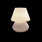 Abajur em Aço e Vidro Branco Bella para 1 Lâmpada E-27 - HB820