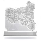 Abajur Em Acrílico Homem Aranha Com Led Branco  E Base Lumina