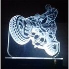 Abajur Em Acrílico Homem Aranha Com Led Branco  E Base Lumina