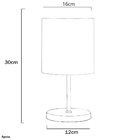 Abajur Eros Cilindrico Bege Base Redonda