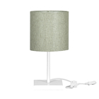 Abajur Eros Cilindrico Cinza Escuro 022 Base Toda Branca