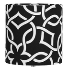 Abajur Eros Cilindrico Elos Preto 060 Base Amarela Quadrada