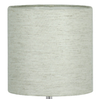 Abajur Eros Cilindrico Linho Claro 25 Base Toda Branca Quad.