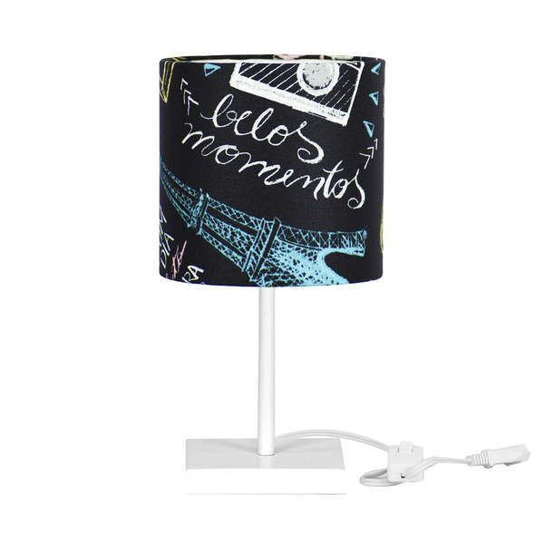 Abajur Eros Cilindrico Parede Giz050 Base Toda Branca Quadr.