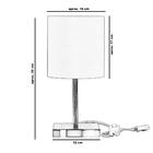 Abajur Eros Cilindrico Parede Giz050 Base Toda Branca Quadr.