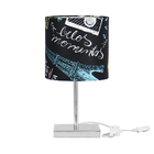 Abajur Eros Cilindrico Parede Giz 050 Com Base Quadrada