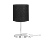 Abajur Eros Cilindrico Preto Base Redonda