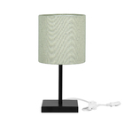 Abajur Eros Cilindrico Rustico Escuro 026 Base Toda Preta Q.