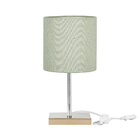 Abajur Eros Cilindrico Rustico Escuro 26 Base Cobre Quadrada