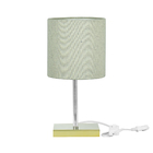 Abajur Eros Cilindrico Rustico Escuro 26 Base Dourada Quadr.