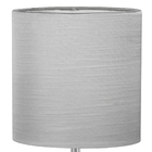 Abajur Eros Cilindrico Shantung Cinza 30 Base Dourada Quadr.