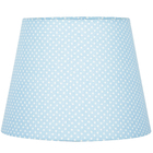 Abajur Eros Dome Azul Bolinha Base Redonda Branco