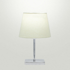 Abajur Eros Dome Bege Com Base Quadrada Magnifico