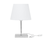 Abajur Eros Dome Branco Com Base Quadrada Magnifico