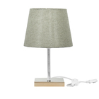 Abajur Eros Dome Cinza Escuro 022 Base Cobre Quadrada