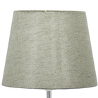 Abajur Eros Dome Cinza Escuro 022 Base Toda Branca Quadrada