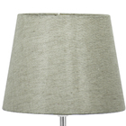 Abajur Eros Dome Cinza Escuro 022 Base Toda Preta Quadrada