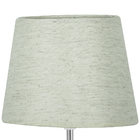 Abajur Eros Dome Linho Claro 025 Com Base Branca Quadrada