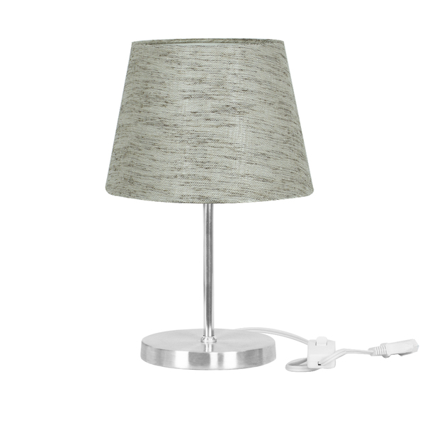 Abajur Eros Dome Linho Mesclado Base Redonda