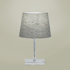 Abajur Eros Dome Linho Mesclado Com Base Quadrada