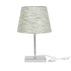 Abajur Eros Dome Linho Mesclado Com Base Quadrada