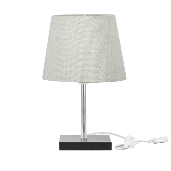 Abajur Eros Dome Rustico Escuro 026 Base Preta Quadrada