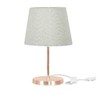 Abajur Eros Dome Rustico Escuro Base Redonda Cobre