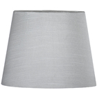 Abajur Eros Dome Shantung Cinza Base Redonda Cobre