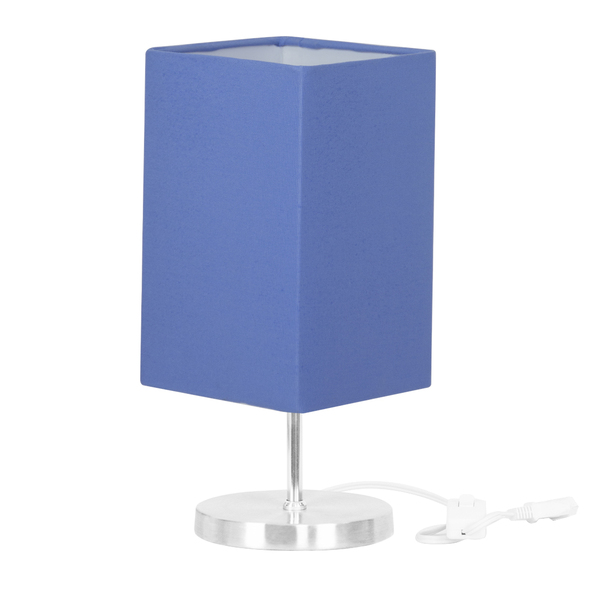 Abajur Eros Quad Azul Com Base Redonda