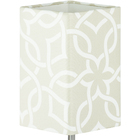 Abajur Eros Quad Elos Bege Quadrada Dourado