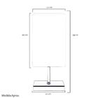 Abajur Eros Quad Elos Bege Quadrada Dourado