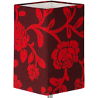 Abajur Eros Quad Floral Vermelho Quadrada New Cobre