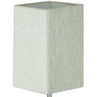 Abajur Eros Quad Linho Claro 025 Com Base Quadrada