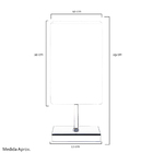 Abajur Eros Quad Preto Com Base Inox.