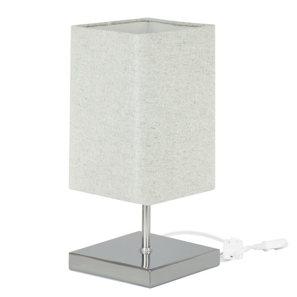 Abajur Eros Quad Rustico Escuro 026 Com Base Quadrada