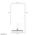 Abajur Eros Quad Rustico Escuro 026 Com Base Quadrada