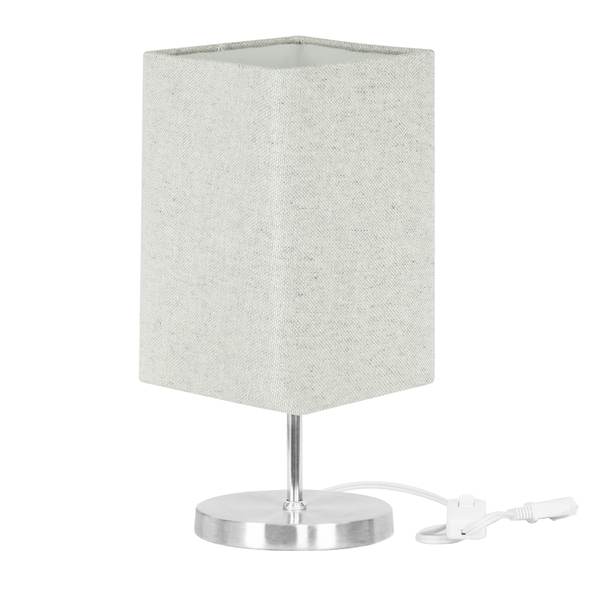 Abajur Eros Quad Rustico Escuro Com Base Redonda