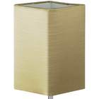 Abajur Eros Quad Shantung Dourado 031 Com Base Quadrada