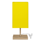 Abajur Eros Quad Touch Amarelo Base Quadrada New Cobre