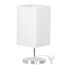 Abajur Eros Quad Touch Branco Com Base Redonda