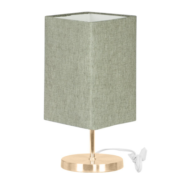 Abajur Eros Quad Touch Cinza Escuro Redonda New Cobre