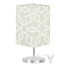 Abajur Eros Quad Touch Elos Bege Com Base Redonda