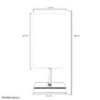 Abajur Eros Quad Touch Elos Preto Base Quadrada New Cobre