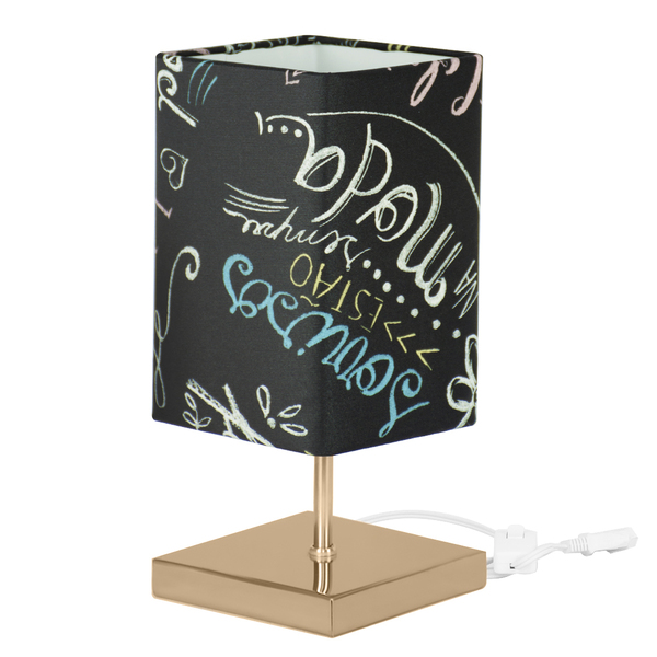 Abajur Eros Quad Touch Giz Quadrada New Cobre