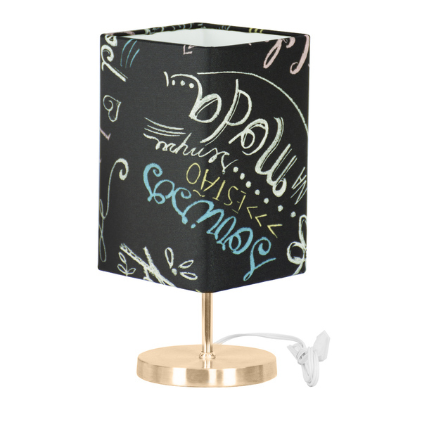 Abajur Eros Quad Touch Giz Redonda New Cobre