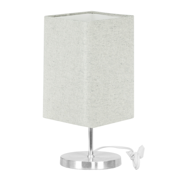 Abajur Eros Quad Touch Rustico Escuro Com Base Redonda