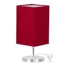 Abajur Eros Quad Touch Vermelho Com Base Redonda